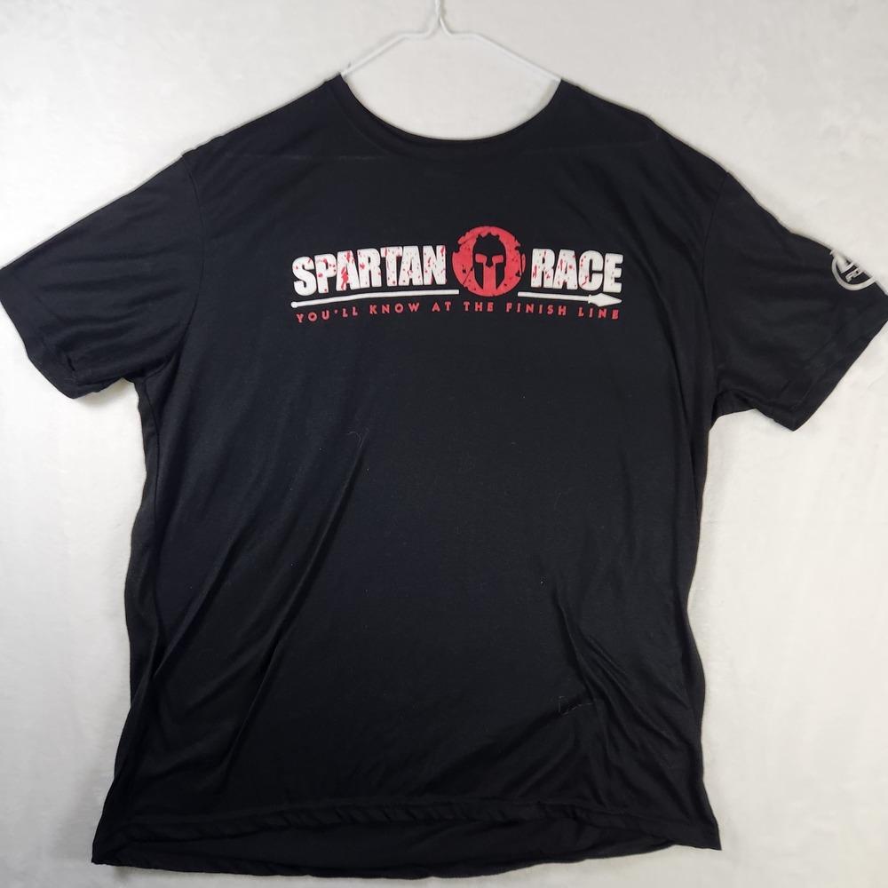 Spartan Race‎ Black Graphic T Shirt Mens XXL 2012 Race Series Short Sleeve